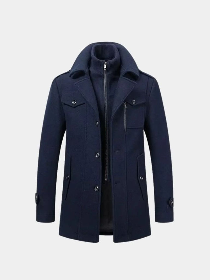Aristocratic Black Wool Overcoat - Dalton & Rowe