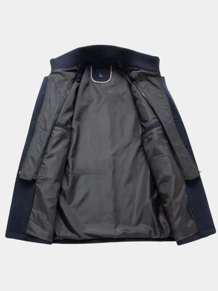 Aristocratic Black Wool Overcoat - Dalton & Rowe