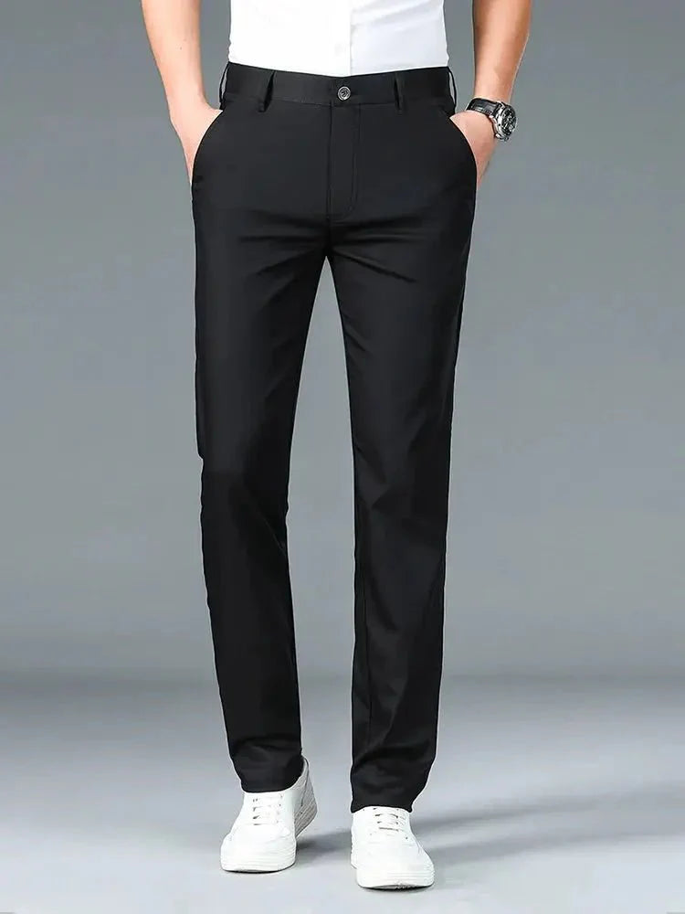 Bamboo Fiber Minimalist Straight Trousers - Dalton & Rowe