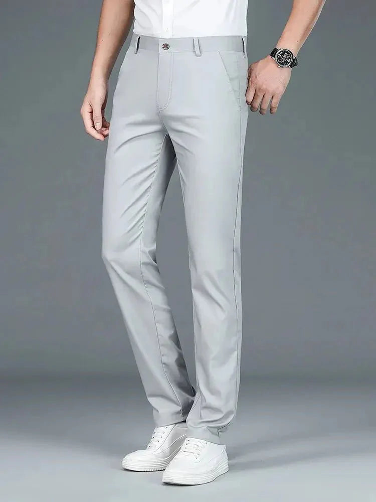 Bamboo Fiber Minimalist Straight Trousers - Dalton & Rowe