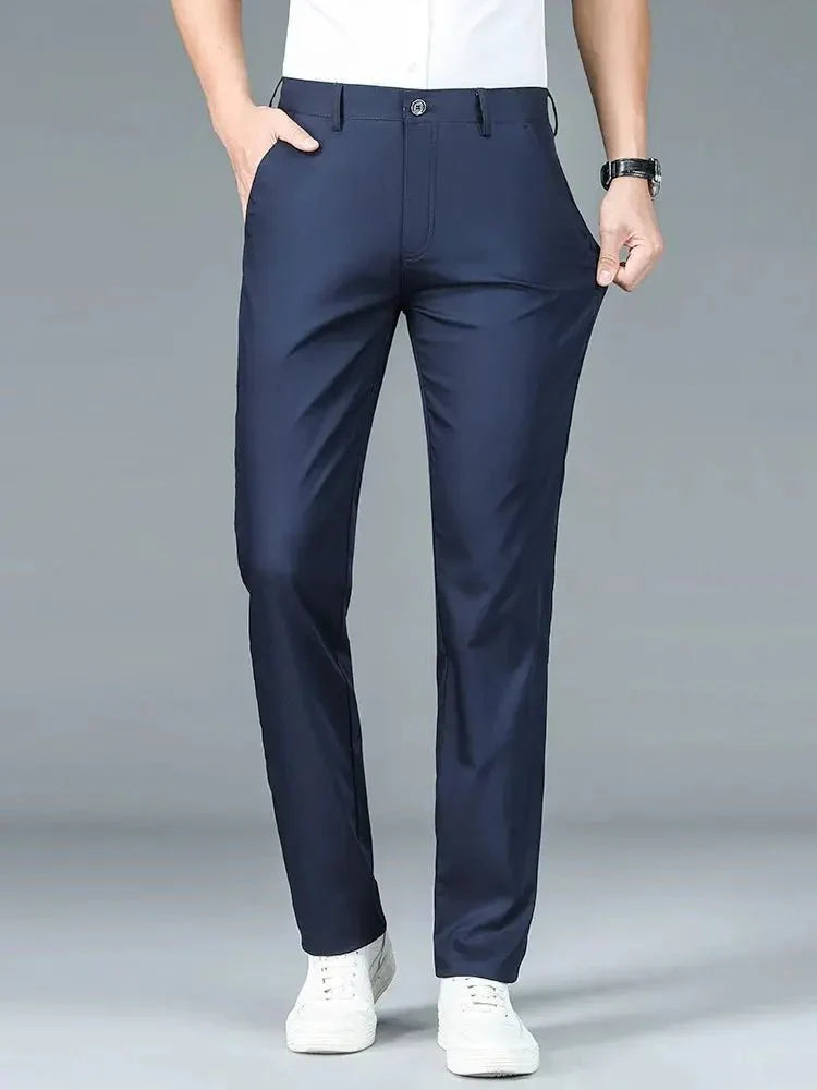 Bamboo Fiber Minimalist Straight Trousers - Dalton & Rowe