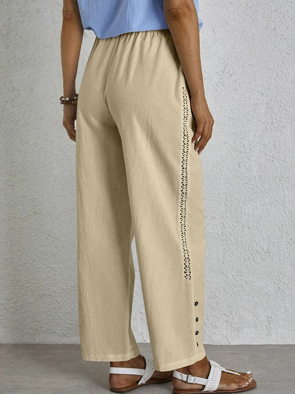Shania - Pantalones Holgados con Botones