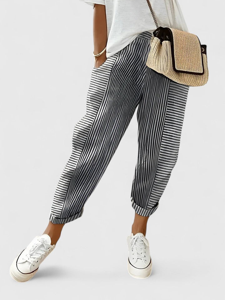 Inès | Pantalón Jogger Rayado Moderno