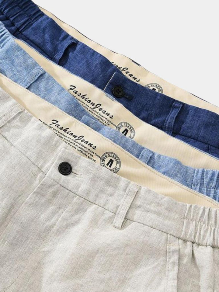 Bleu Horizon Linen Shorts - Dalton & Rowe
