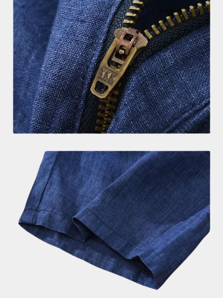 Bleu Horizon Linen Shorts - Dalton & Rowe