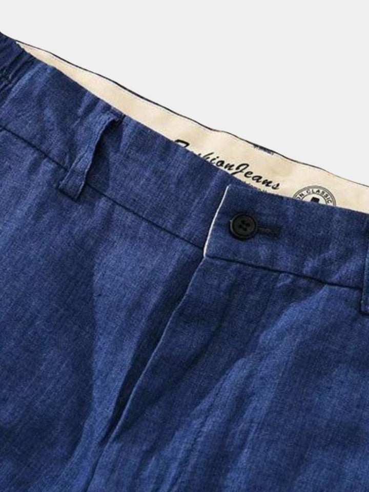 Bleu Horizon Linen Shorts - Dalton & Rowe
