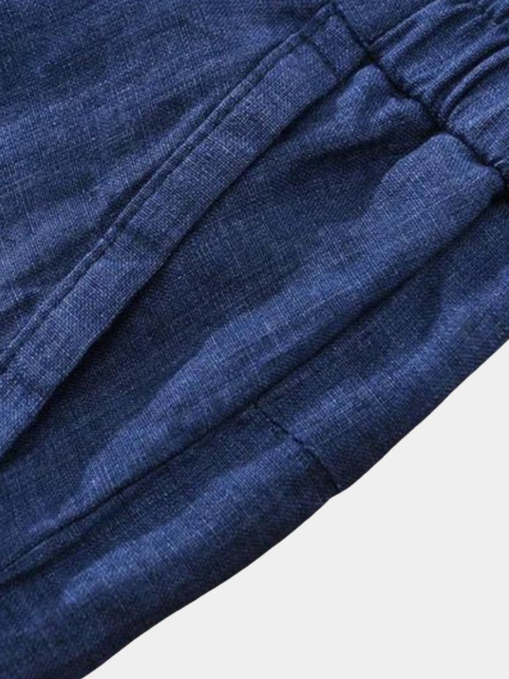 Bleu Horizon Linen Shorts - Dalton & Rowe