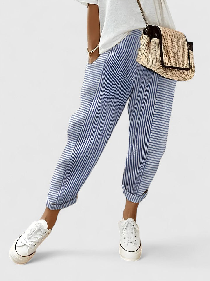 Inès | Pantalón Jogger Rayado Moderno