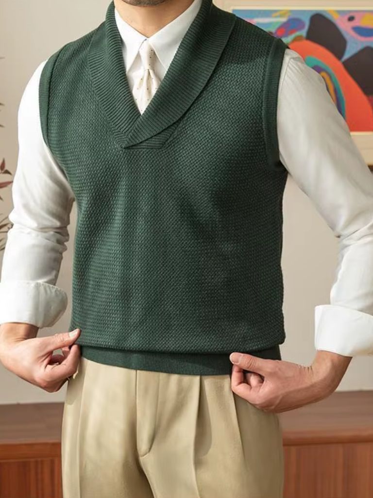 British Knit Vest Waistcoat - Dalton & Rowe