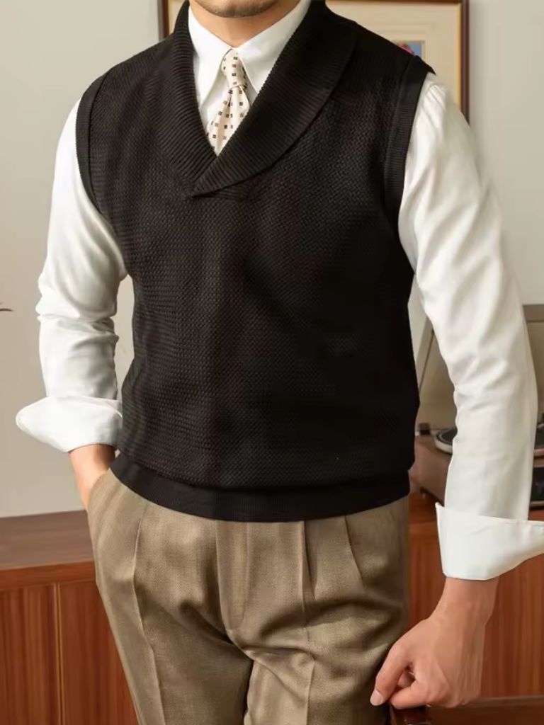 British Knit Vest Waistcoat - Dalton & Rowe