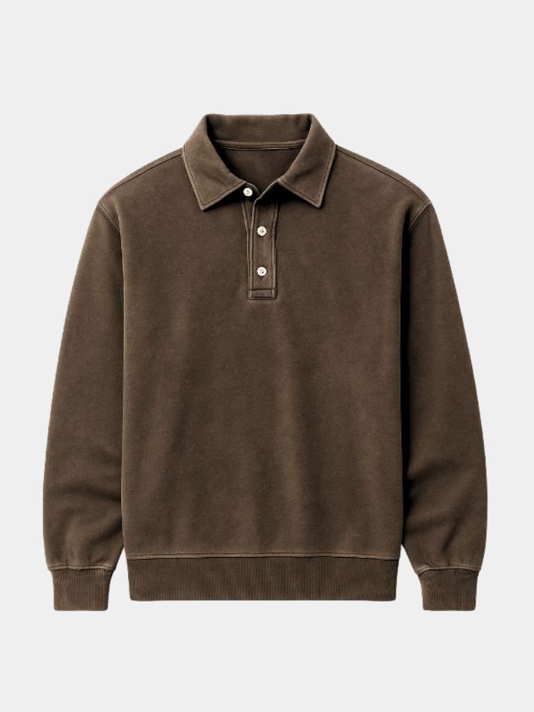 Canyon Mist Long Sleeve Polo Shirt - Dalton & Rowe