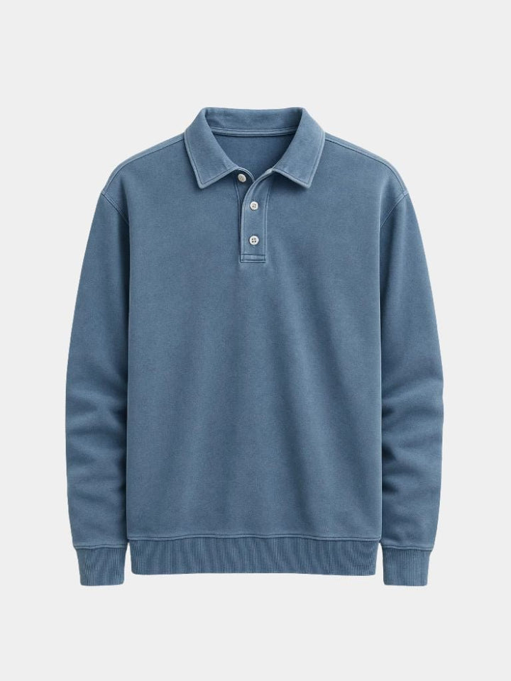 Canyon Mist Long Sleeve Polo Shirt - Dalton & Rowe