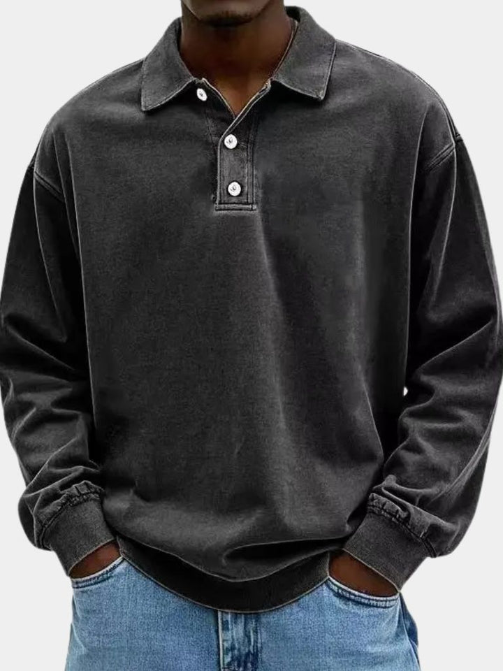Canyon Mist Long Sleeve Polo Shirt - Dalton & Rowe
