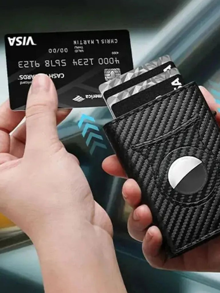 Carbon Fiber Wallet with Air Tag Holder RFID Blocking - Dalton & Rowe