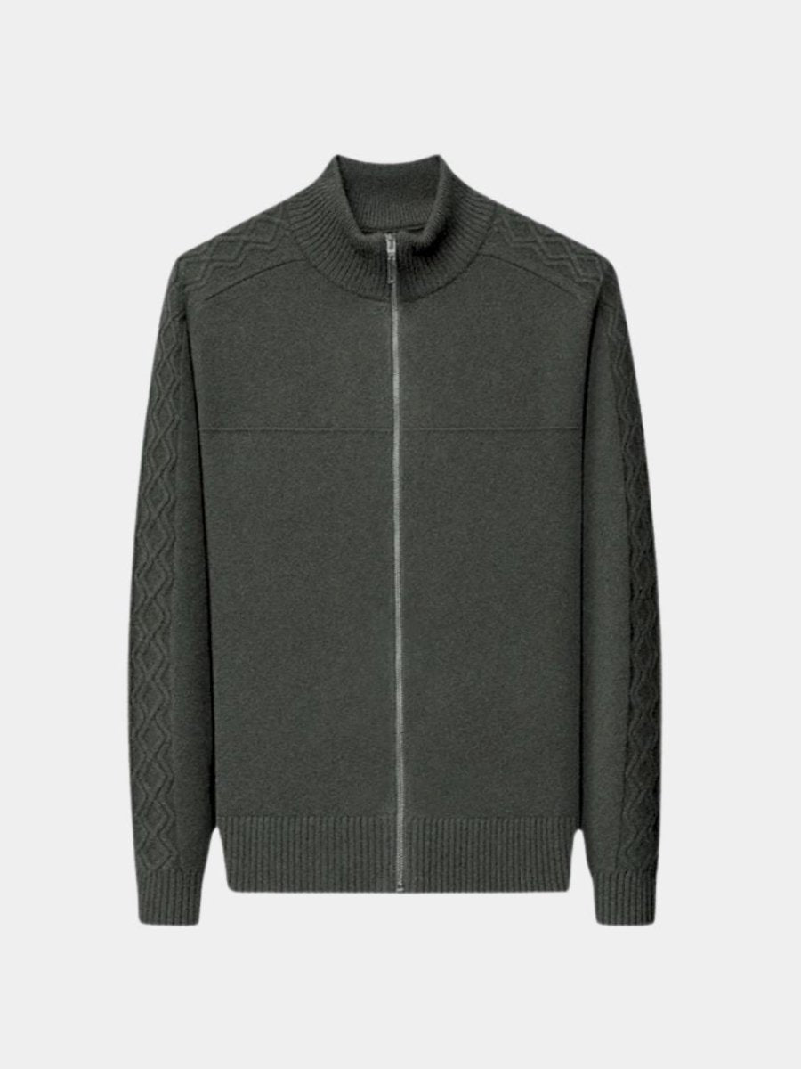 Cashmere Zip Sweater Knit Turtleneck - Dalton & Rowe