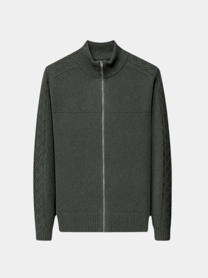 Cashmere Zip Sweater Knit Turtleneck - Dalton & Rowe