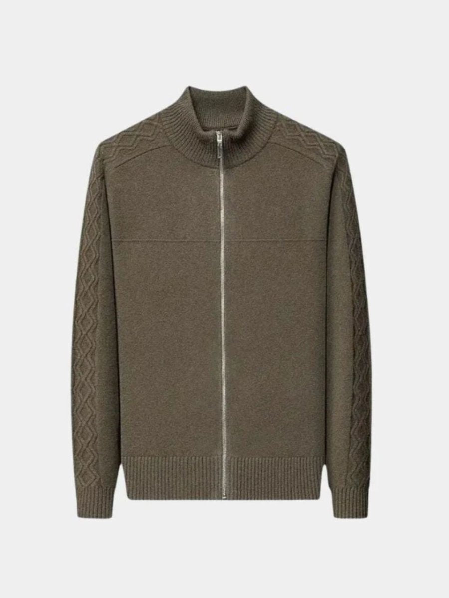 Cashmere Zip Sweater Knit Turtleneck - Dalton & Rowe