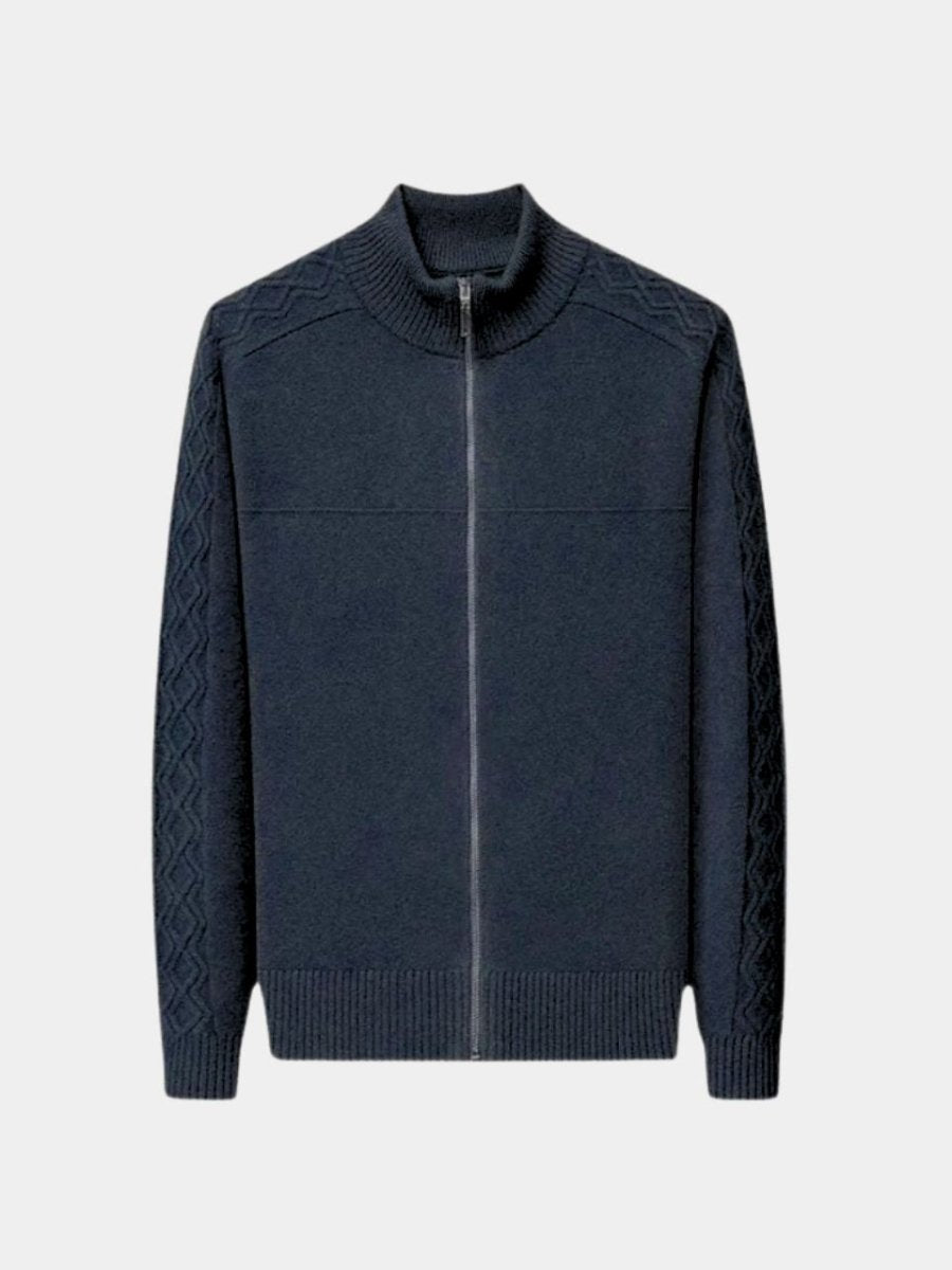 Cashmere Zip Sweater Knit Turtleneck - Dalton & Rowe