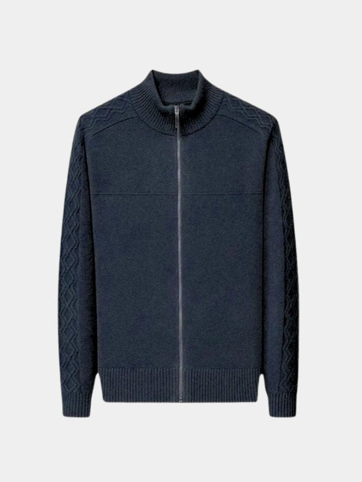 Cashmere Zip Sweater Knit Turtleneck - Dalton & Rowe