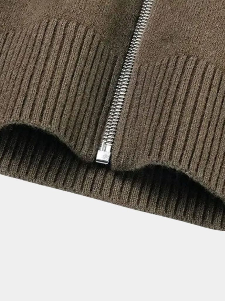 Cashmere Zip Sweater Knit Turtleneck - Dalton & Rowe