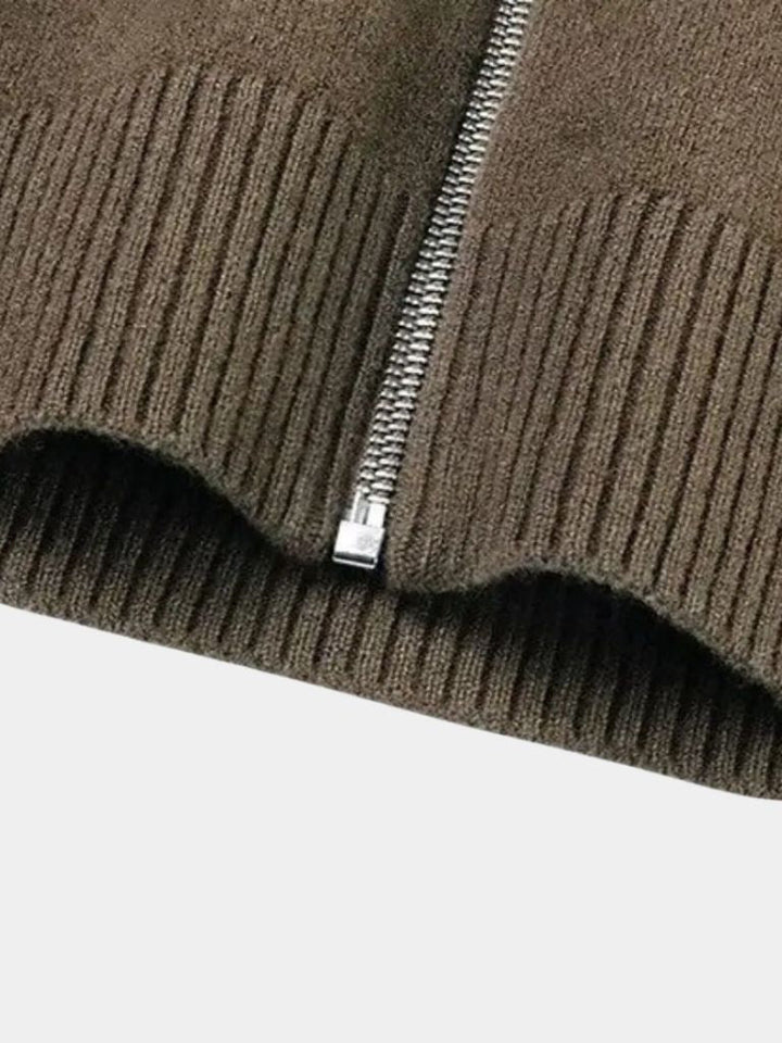 Cashmere Zip Sweater Knit Turtleneck - Dalton & Rowe