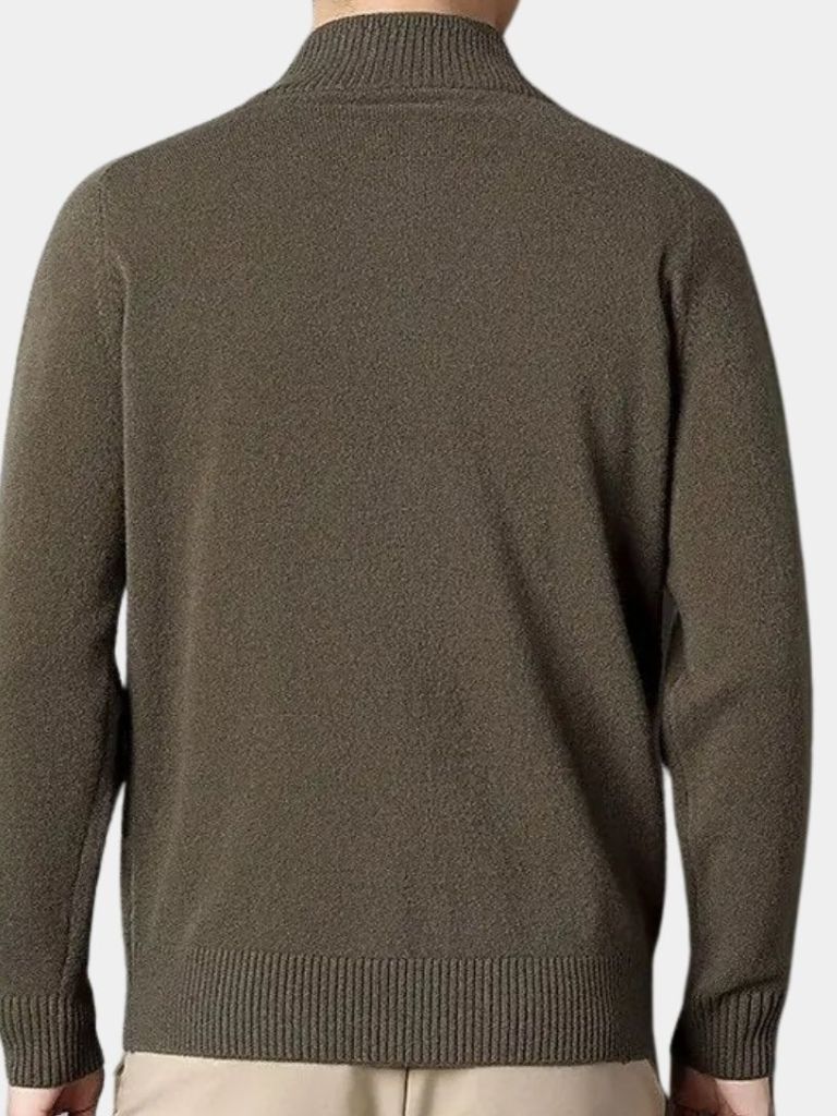 Cashmere Zip Sweater Knit Turtleneck - Dalton & Rowe
