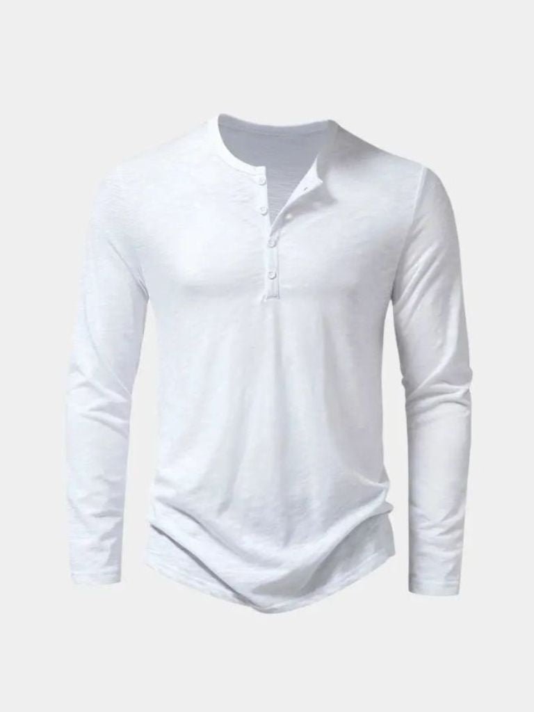 Henley Neck Long Sleeve T-Shirt - Dalton & Rowe