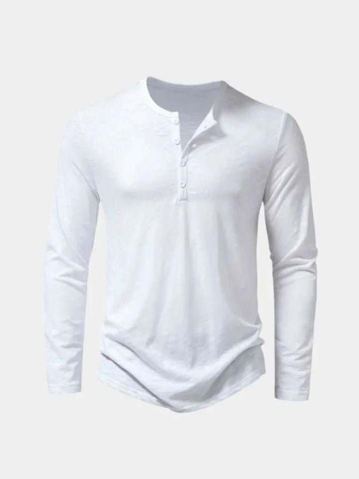 Henley Neck Long Sleeve T-Shirt - Dalton & Rowe