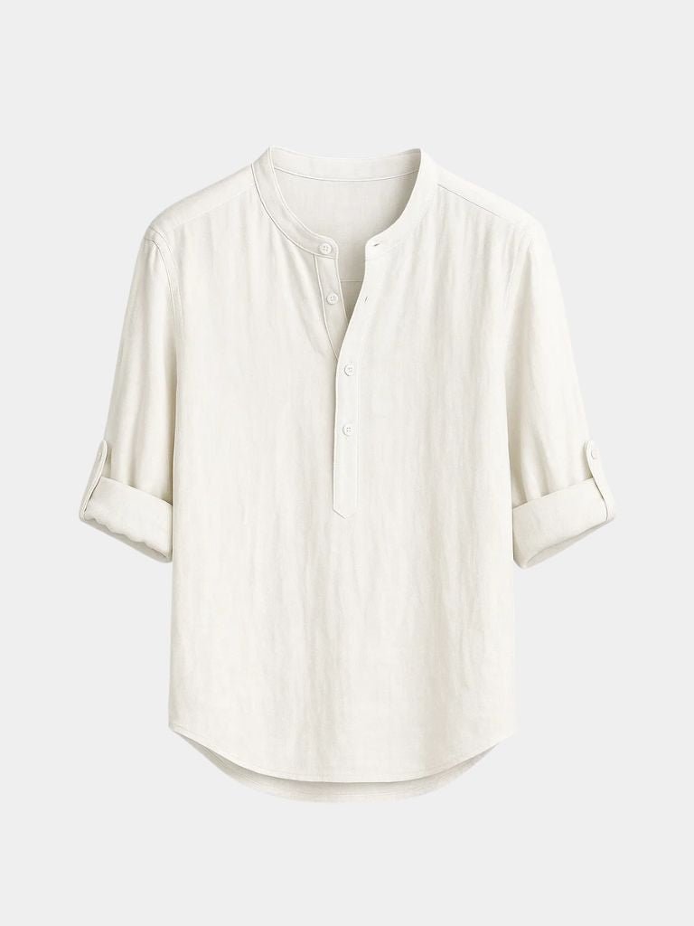 Casual Henley Neck Long Sleeve T-Shirt - Dalton & Rowe