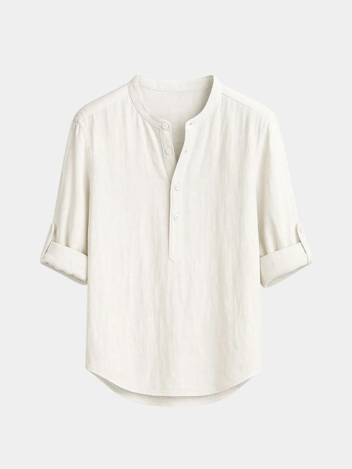 Casual Henley Neck Long Sleeve T-Shirt - Dalton & Rowe