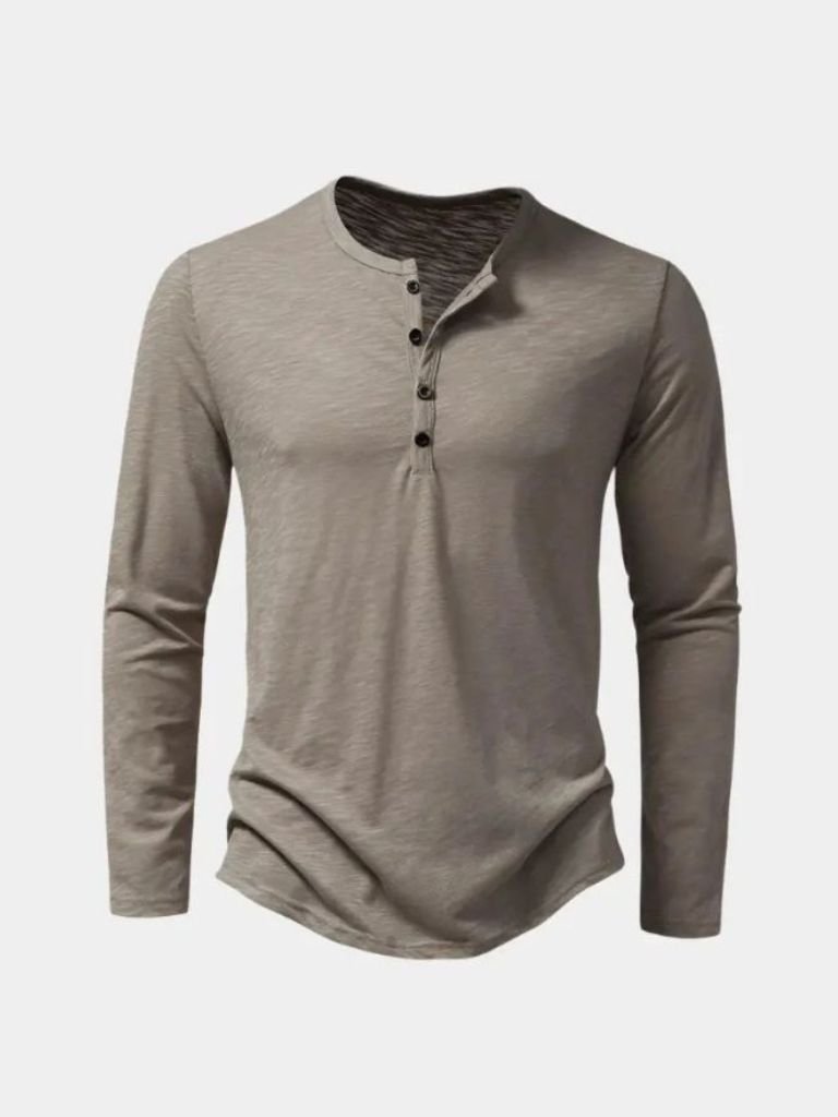 Henley Neck Long Sleeve T-Shirt - Dalton & Rowe