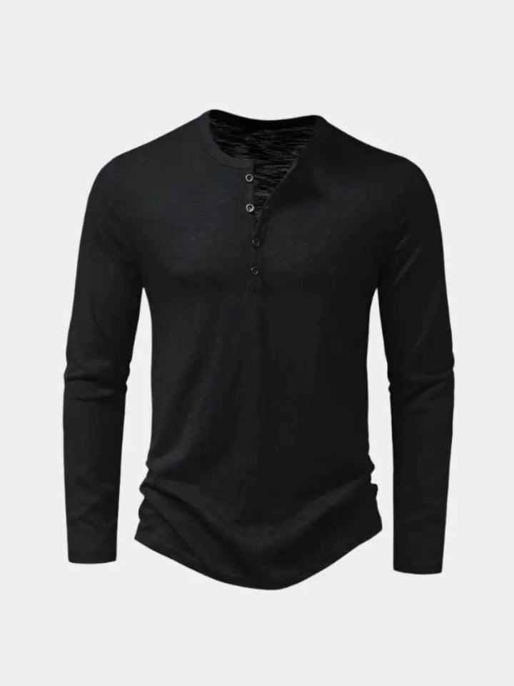 Henley Neck Long Sleeve T-Shirt - Dalton & Rowe