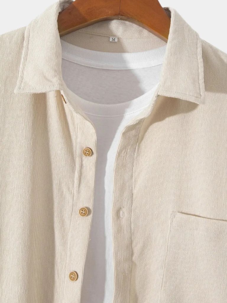 Casual Solid Corduroy Shirt - Dalton & Rowe