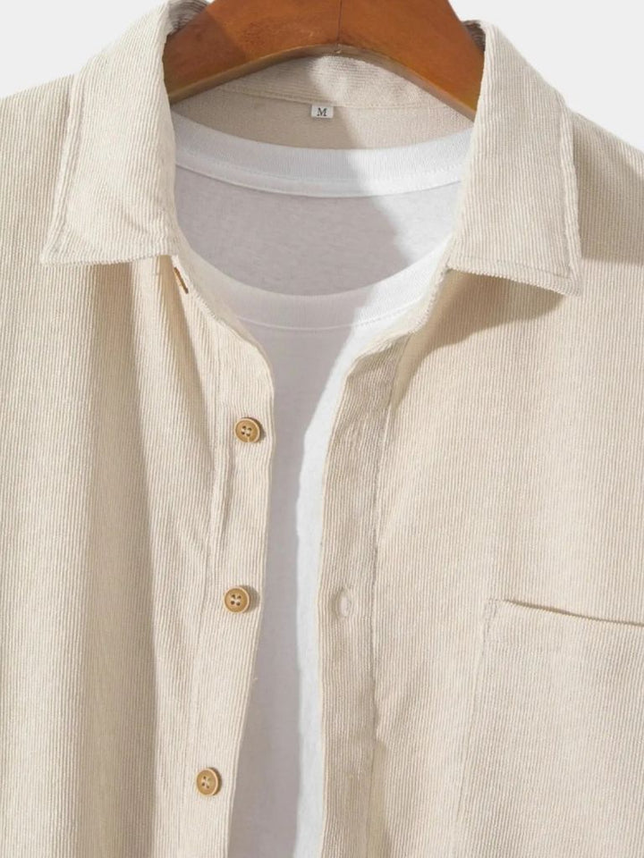 Casual Solid Corduroy Shirt - Dalton & Rowe