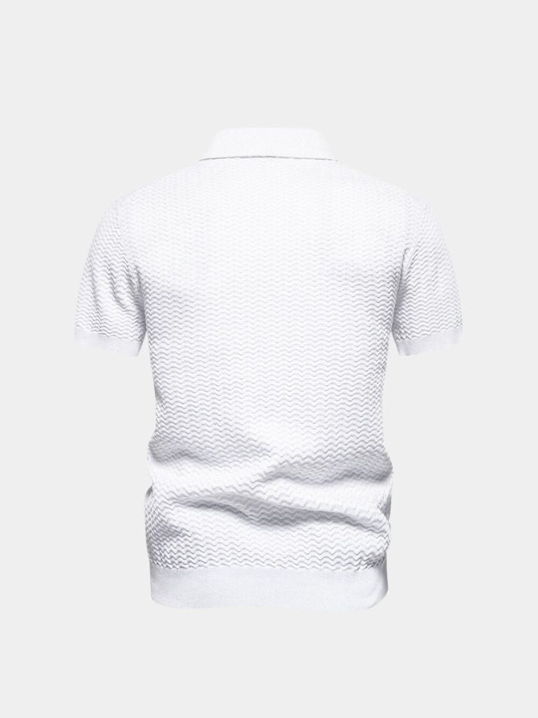 Classic Fit Quarter Zip Business Casual Short Sleeves Polo - Dalton & Rowe