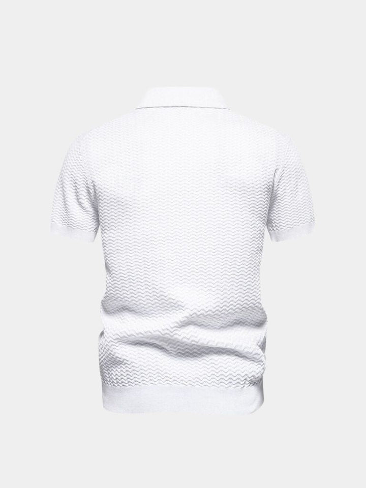 Classic Fit Quarter Zip Business Casual Short Sleeves Polo - Dalton & Rowe