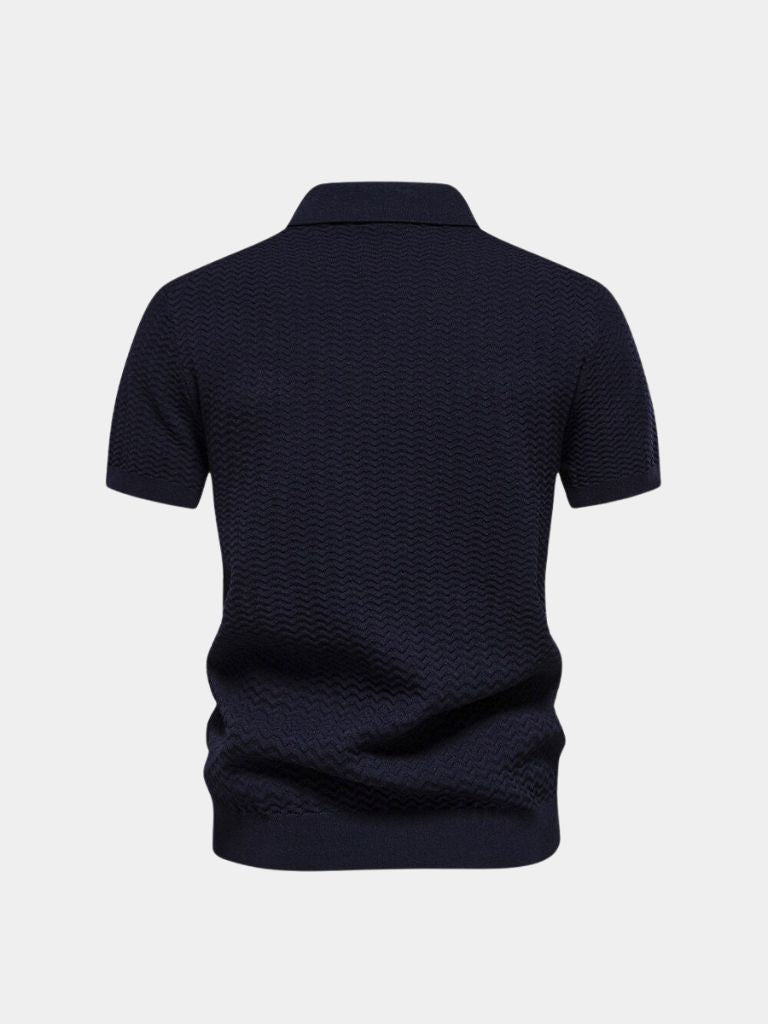 Classic Fit Quarter Zip Business Casual Short Sleeves Polo - Dalton & Rowe