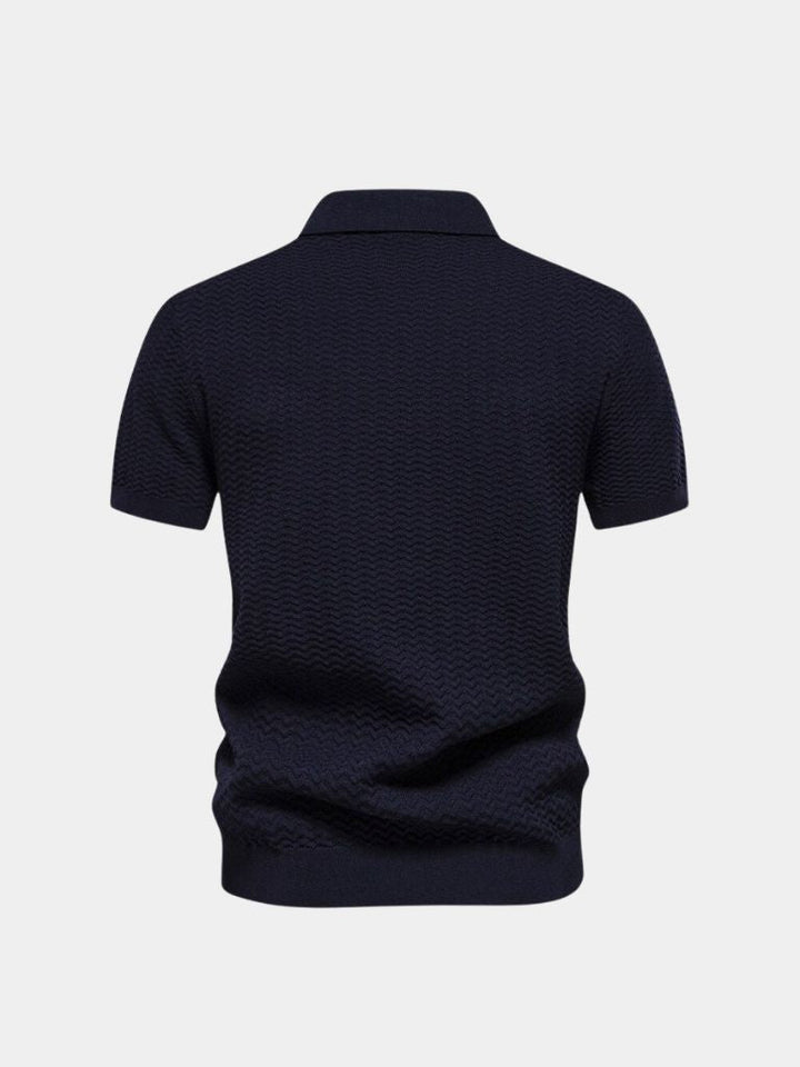 Classic Fit Quarter Zip Business Casual Short Sleeves Polo - Dalton & Rowe