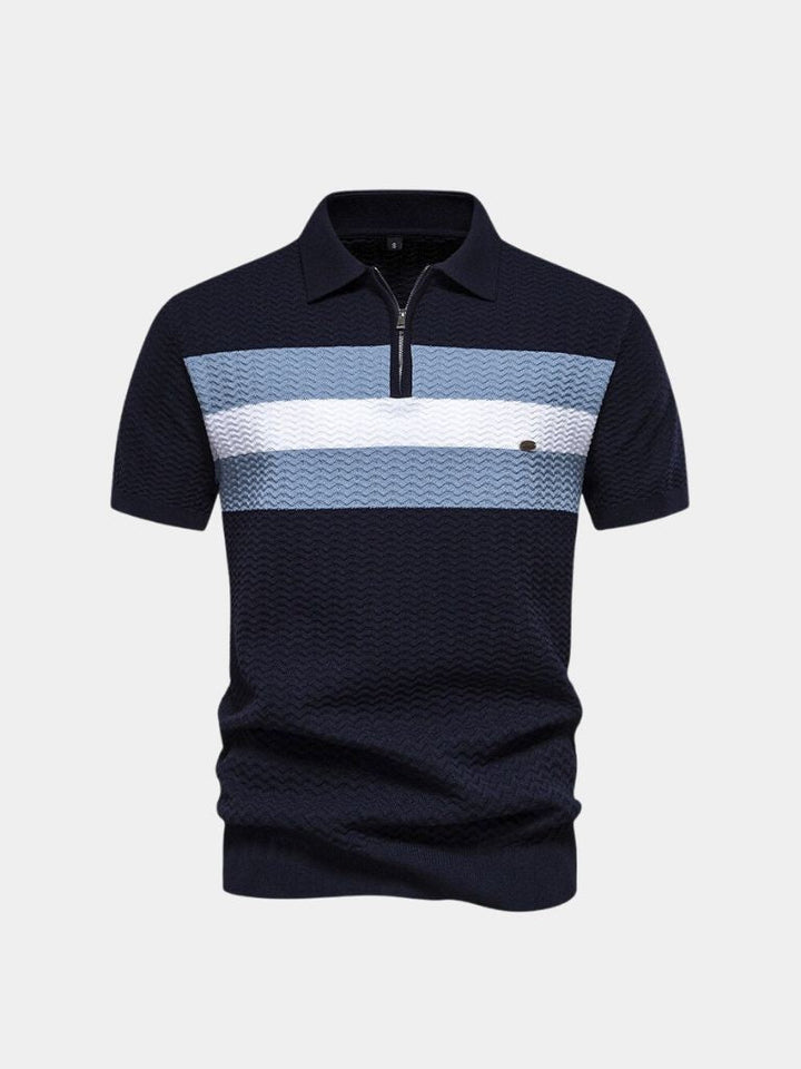 Classic Fit Quarter Zip Business Casual Short Sleeves Polo - Dalton & Rowe