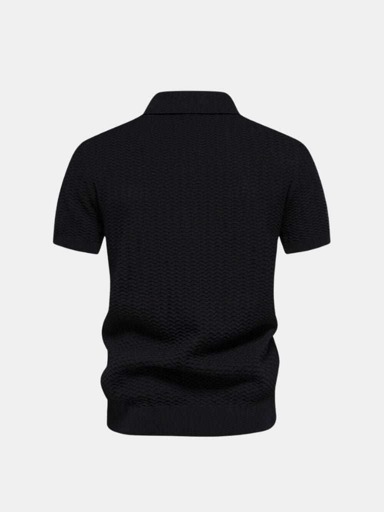 Classic Fit Quarter Zip Business Casual Short Sleeves Polo - Dalton & Rowe