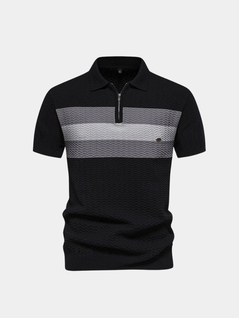 Classic Fit Quarter Zip Business Casual Short Sleeves Polo - Dalton & Rowe