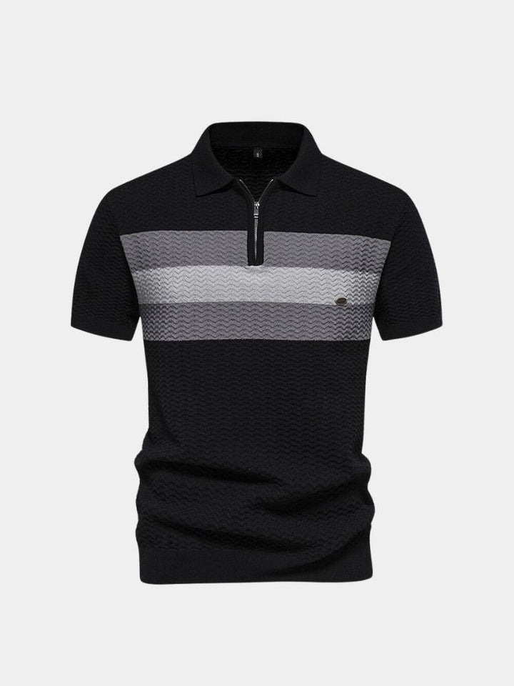 Classic Fit Quarter Zip Business Casual Short Sleeves Polo - Dalton & Rowe