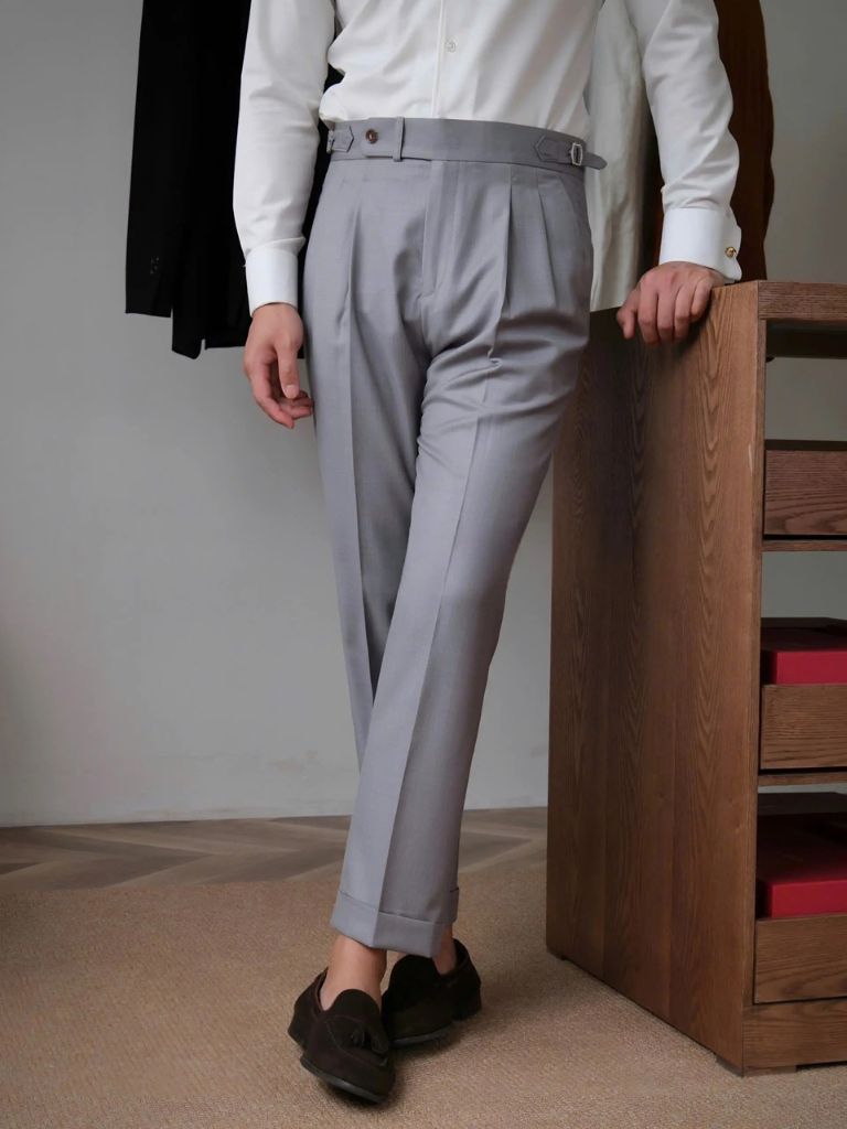 Classic Genova Sidetab Trousers - Dalton & Rowe