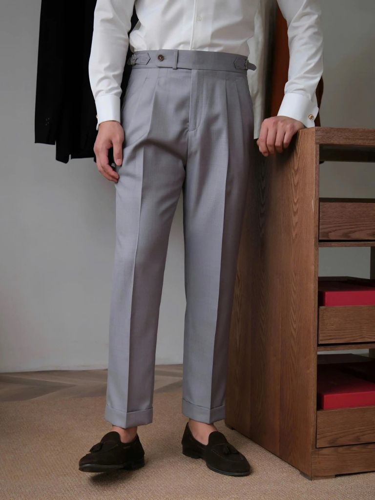 Classic Genova Sidetab Trousers - Dalton & Rowe