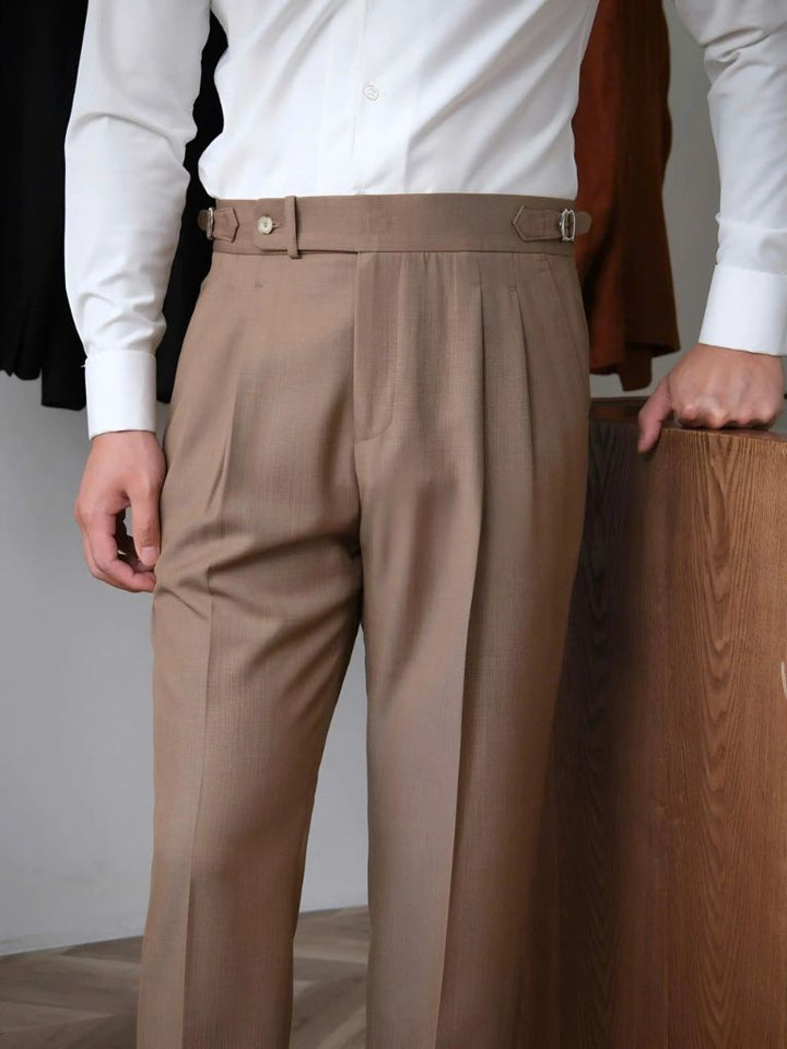 Classic Genova Sidetab Trousers - Dalton & Rowe