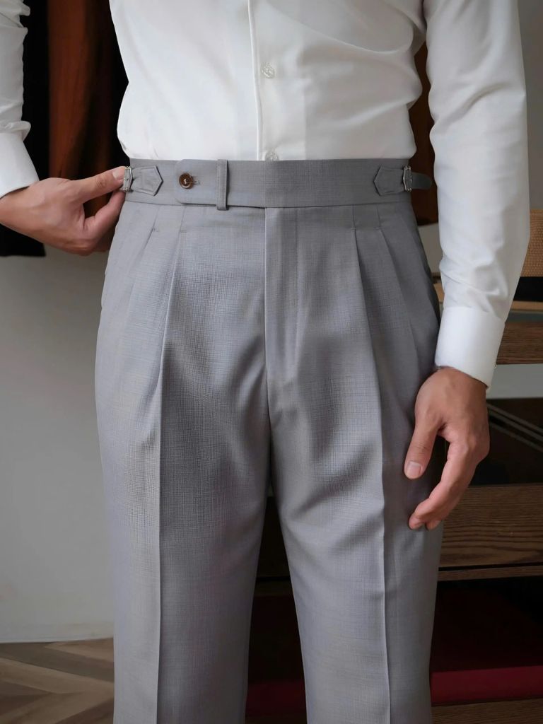 Classic Genova Sidetab Trousers - Dalton & Rowe