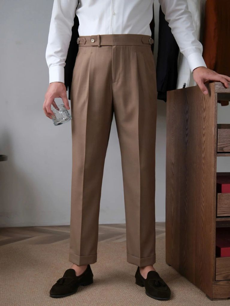 Classic Genova Sidetab Trousers - Dalton & Rowe