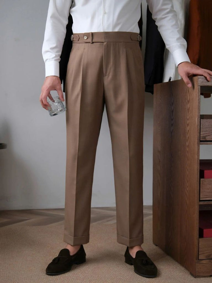 Classic Genova Sidetab Trousers - Dalton & Rowe