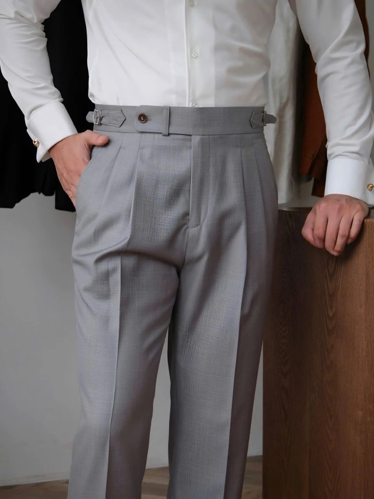 Classic Genova Sidetab Trousers - Dalton & Rowe
