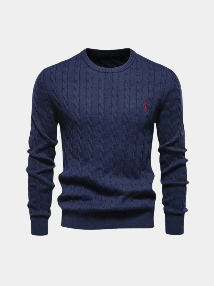 Cotton  Crew Neck Pullover Sweater - Dalton & Rowe